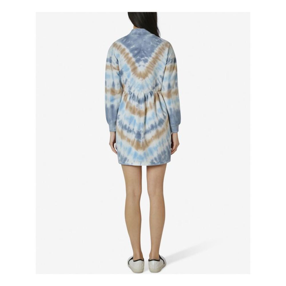 ULTRA FLIRT Womens Shift Mini Dress Light Blue Tie Dye Juniors XS - Picture 2 of 3